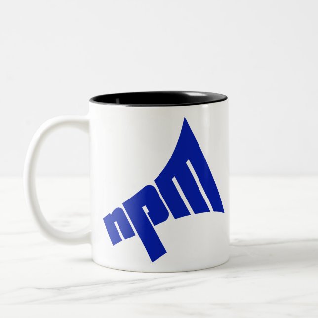 NPM-Logotyp Två-Tonad Mugg (Vänster)