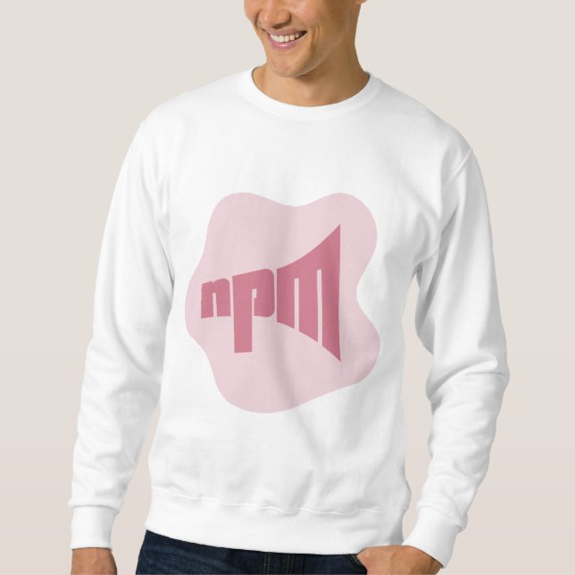 NPM Rosa Blob Logotyp Sweatshirt (Framsida)