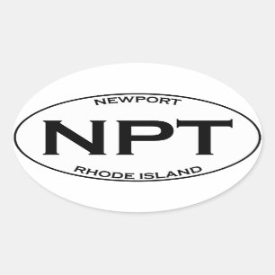 NPT - Newport Rhode - ö Ovalt Klistermärke