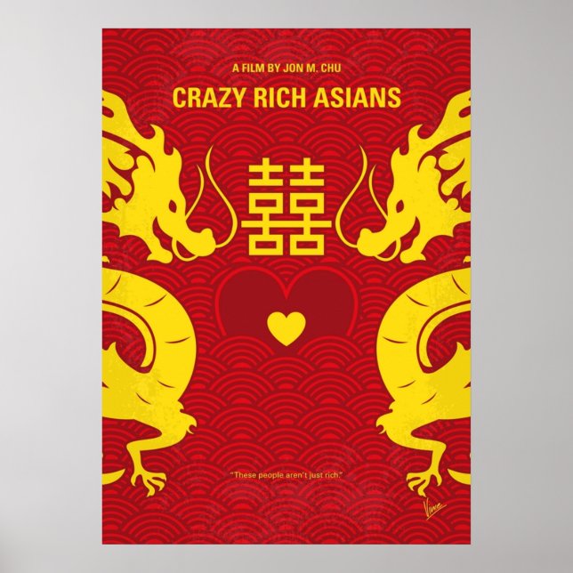 Nr1094 Min Crazy Rik Asians - minimal film Poster (Framsidan)