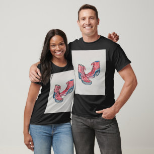 Nr 01, Hand Teckning of Funny Shoes Collection T Shirt