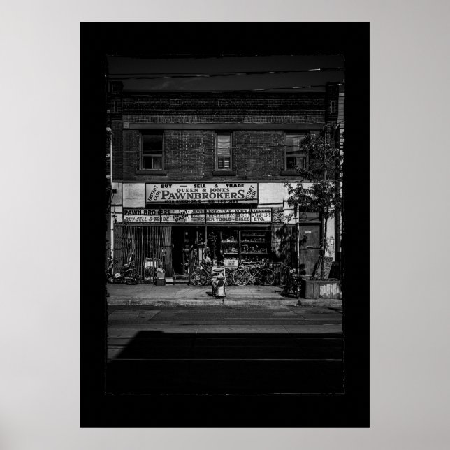Nr 1030 Queen St E 3 med Gräns Poster (Framsidan)
