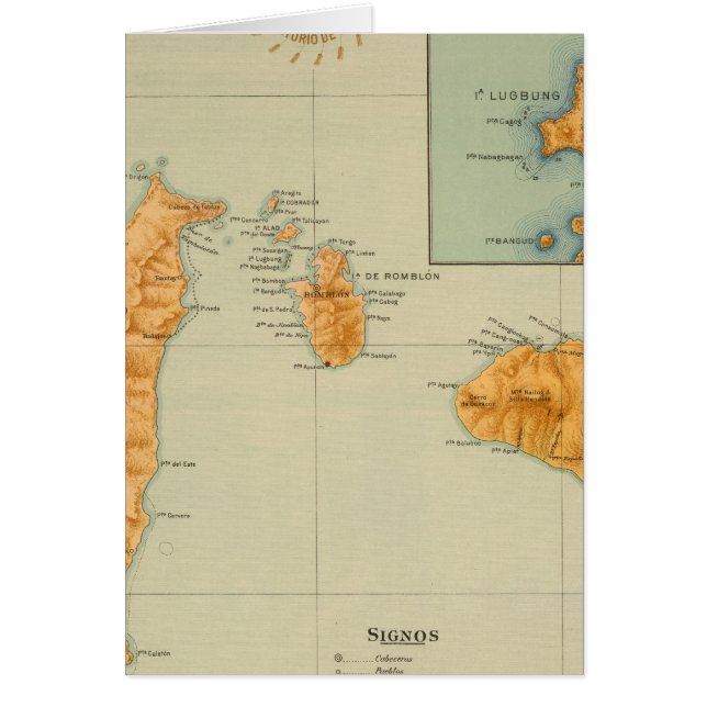 Nr 16 Romblon, Tablas och Sibuyan Hälsningskort (Framsidan)