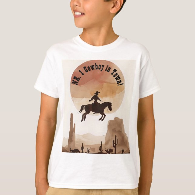 NR. 1 Cowboy I Stan - Hedersgäst T Shirt (Framsida)