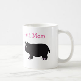 Nr. 1 mamma med den svart grisvitmuggen kaffemugg