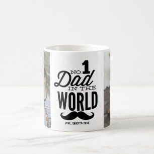 Nr., 1 pappa i fars dag för världsfotoCollage Kaffemugg