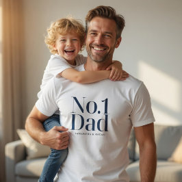 Nr.1 Pappa Personlig T-Shirt | Anpassad Pappa 