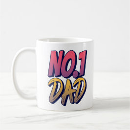 Nr 1 Pappa Text Fars dag Kaffemugg