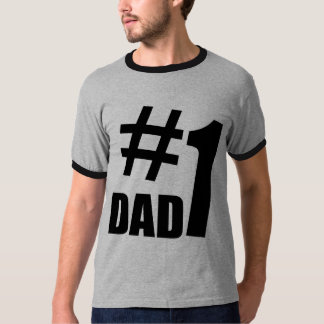 NR. 1 RETRO T-TRÖJA 1 FÖR PAPPA TEE SHIRT