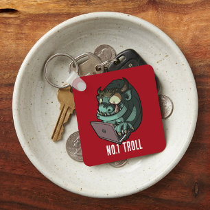 Nr.1 Troll Internet-Troll På Bärbar Dator Tecknad Nyckelring