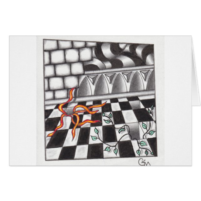 Nr., 32 rankor hälsningskort (Framsidan Horizontal)