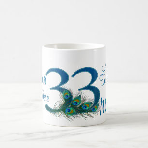 nr. 33 - 33rd bröllopsdag eller 33rd födelsedag kaffemugg