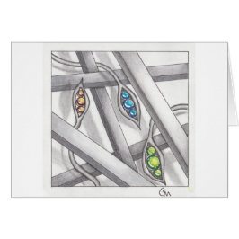 Nr., 34 strålar hälsningskort