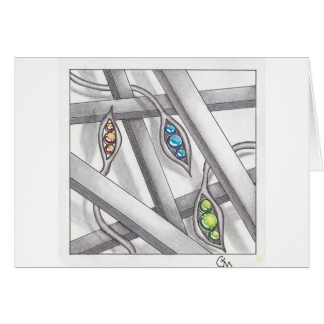 Nr., 34 strålar hälsningskort (Framsidan Horizontal)