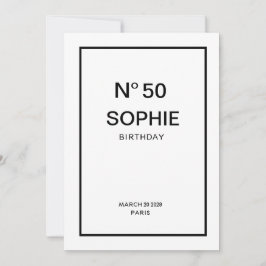 Nr 50 Fransk Chic 50-årsfest Inbjudningar