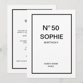 Nr 50 Fransk Chic 50-årsfest Inbjudningar