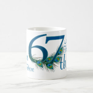 nr. 67 - 67th bröllopsdag eller 67th födelsedag kaffemugg