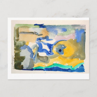 nr 6 för vattenfärgvykortshow vykort