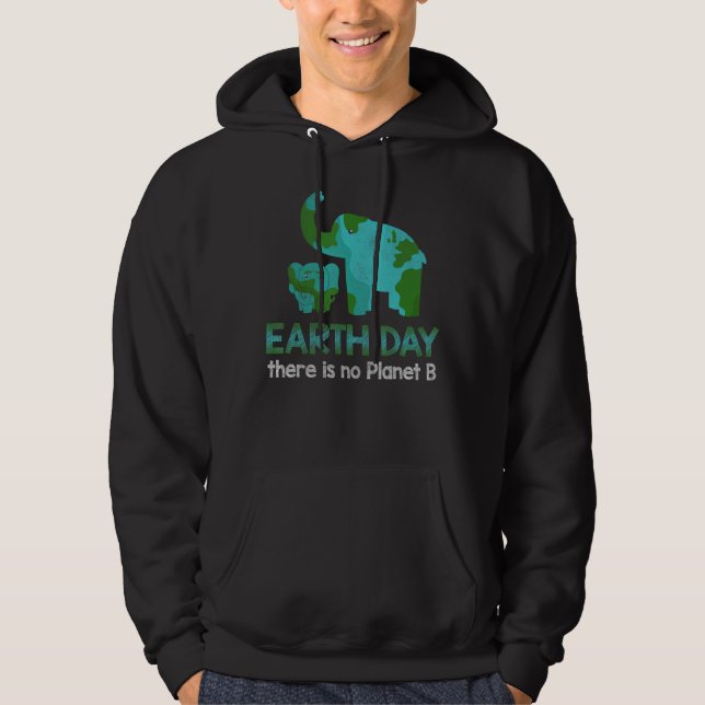 Nr B Planet Elephant Nature Climate Protection Hou Hoodie (Framsida)