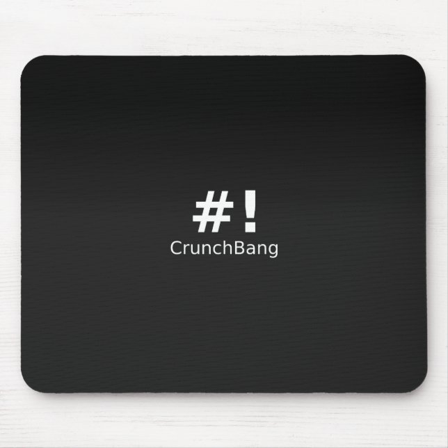 nr.! CrunchBang Linuxsvart Musmatta (Framsidan)