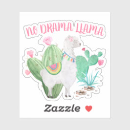 Nr Drama Llama Cute Llama och Cactus Vinyl Klistermärken