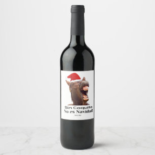 nr Es Navidad Vinflaska Etikett