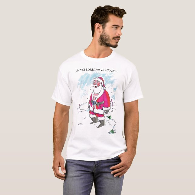 Nr Ho-Ho-Ho med manar vit T-shirt (Hel framsida)