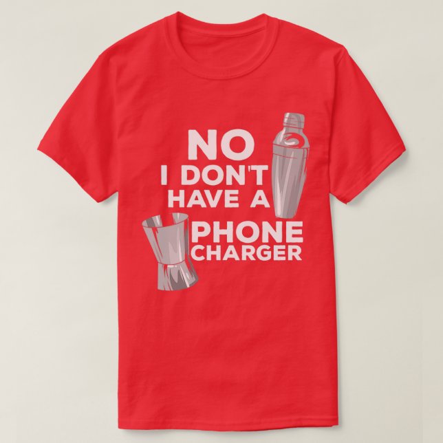Nr I Donx27t har en Mobil laddare med blandolog Pu T Shirt (Design framsida)