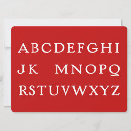 Nr L ’Joke’ Alphabet (Noel) Julkort