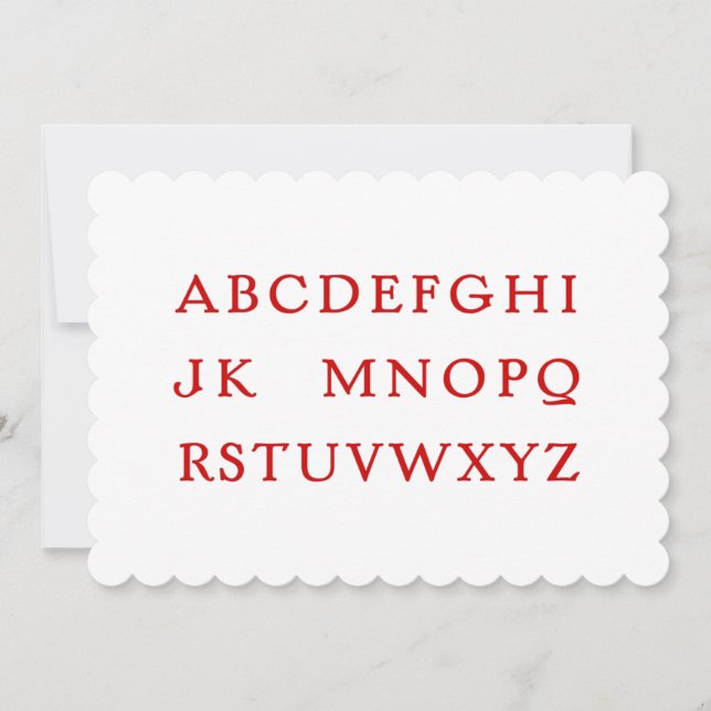 Nr L ’Joke’ Alphabet (Noel) Julkort (Framsida)