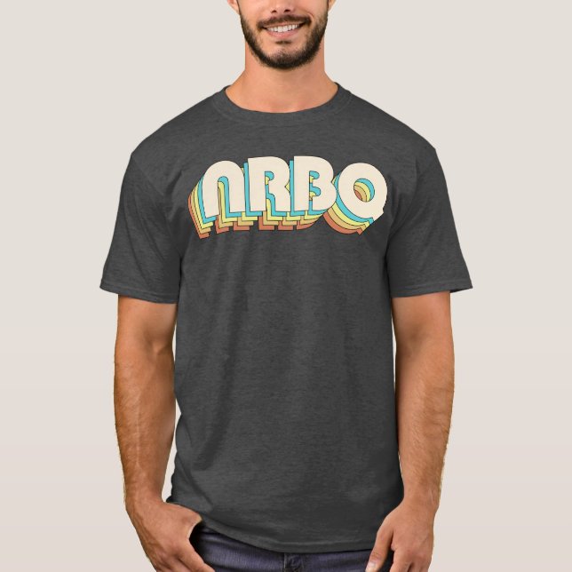 nrbq vintage färg vän t shirt (Framsida)