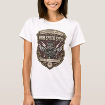 NRH Speed Shop Vintage Hot Rod Garage Dam-T-Shirt
