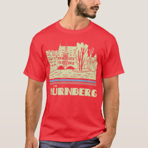 Nrnberg City Gift Tyskland City Silhouette Skyline T Shirt