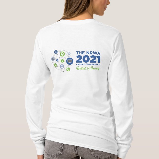 NRWA 2021:s konferens T-Shirt, kvinnors Långärmad T Shirt (Baksida)