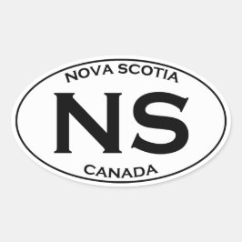 NS Nova Scotia Oval Logotyp Ovalt Klistermärke