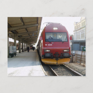 NSB Electric locomotive El 18 vid Trondheim Centra Vykort