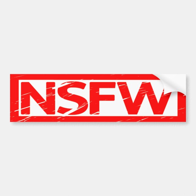 NSFW Frimärke Bildekal (Framsidan)