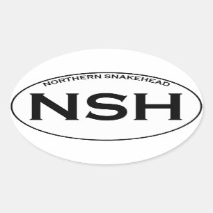 NSH - Northern Snakehead Fish Ovalt Klistermärke