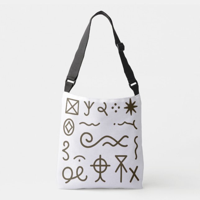 Nsibidi Antik Afrikansk  Axelväska (Framsida)