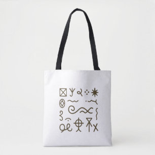 Nsibidi Antik Afrikansk Tygkasse