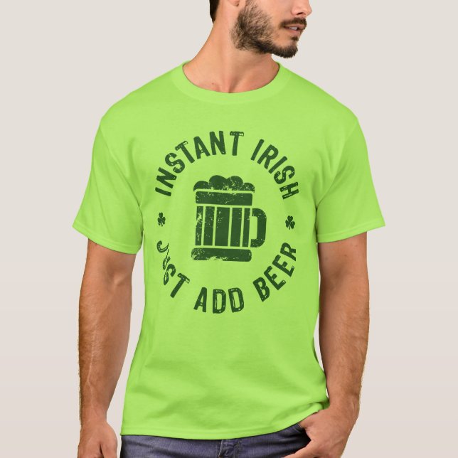 NSPBgtxt RND Instant Irish Add Beer T-Shirt (Framsida)