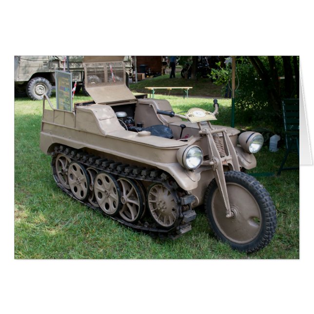 NSU Kettenkrad Hälsningskort (Framsidan Horizontal)