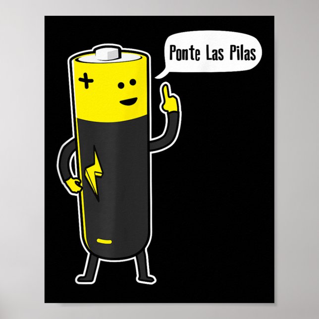 Nte Las Las Battery Motivational  Poster (Framsidan)