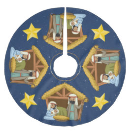 Ntivity Träd Skirt Julgransmatta Borstad Polyester