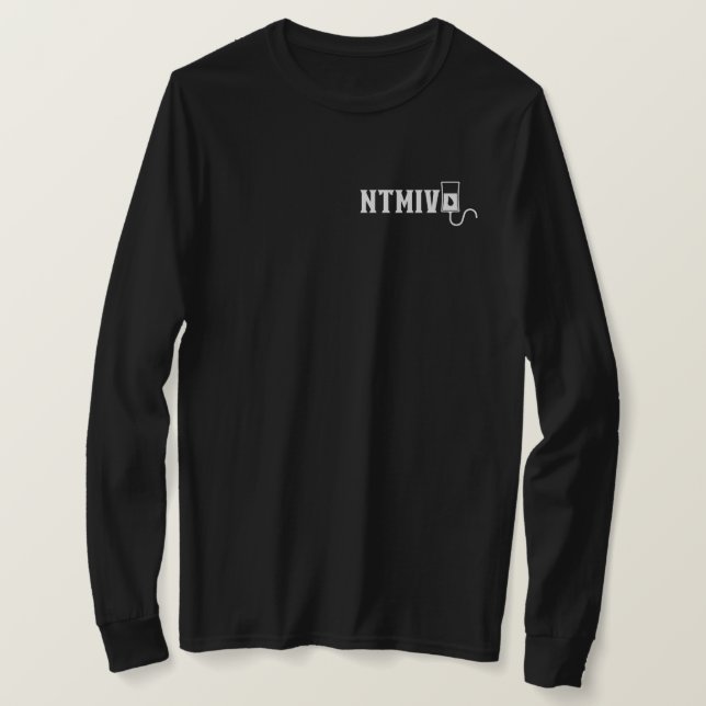 NTMIV Black Long-T T Shirt (Design framsida)