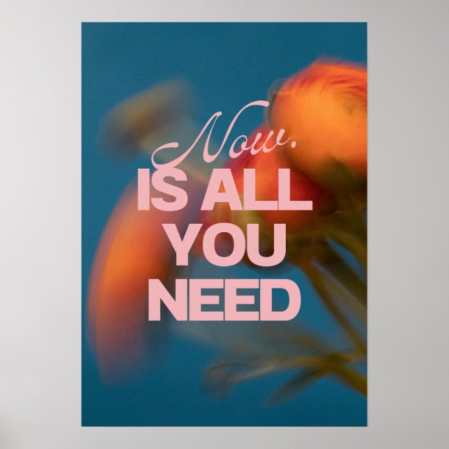 Nu. Är allt du behöver. Motivation Poster (Framsidan)