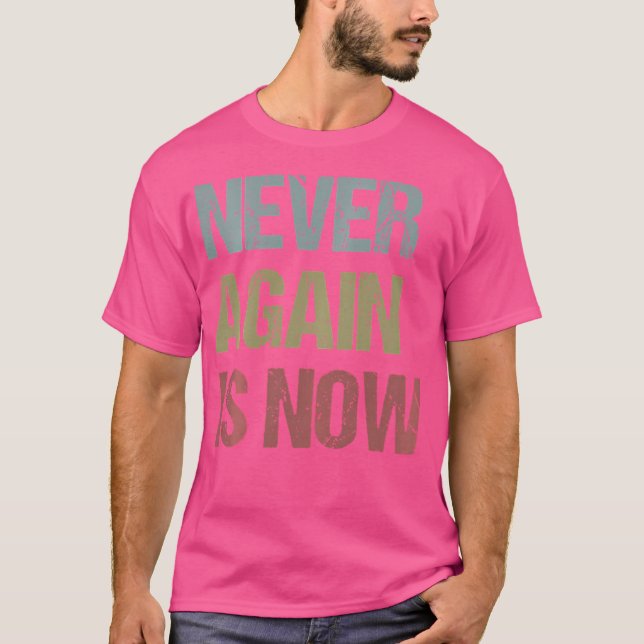 Nu är det aldrig igen - stäng protesterna mot lägr t shirt (Framsida)