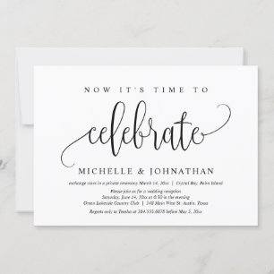 Nu är det dags att fira bröllopsflyktfest inbjudningar