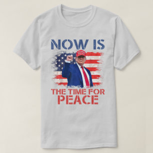 "Nu är det dags för fred" Trump ironi T Shirt