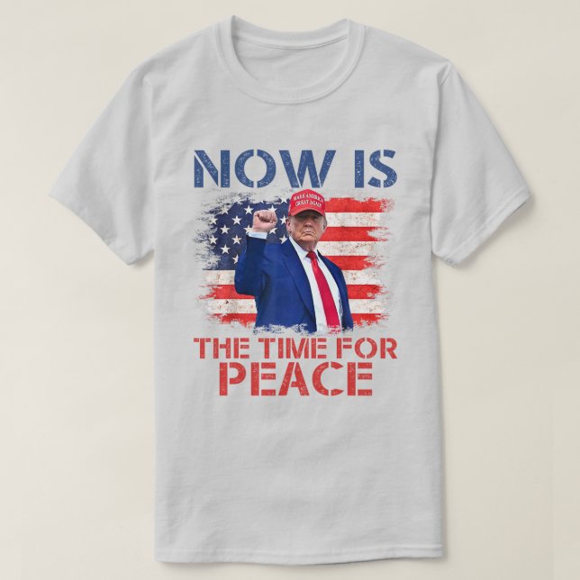 "Nu är det dags för fred" Trump ironi  T Shirt (Design framsida)